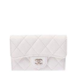 chanel white wallet