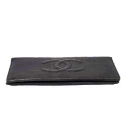Chanel Metallic Purple Leather CC Bifold Wallet
