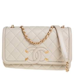 Chanel Ivory Quilted Lambskin Vintage Chain Around Timeless Frame Bag at  1stDibs