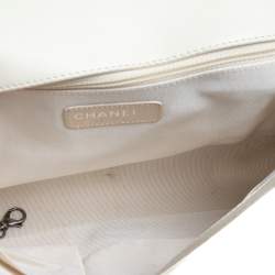 مملوكة مسبقًا Chanel Beige/Black Quilted Leather Large Boy Flap Bag