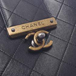Chanel Black Leather Chain Shoulder Bag 