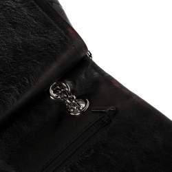 Pre Owned Chanel Metallic Black Quilted Leather Reissue 2.55 Classic 227 Classic Flap Bag