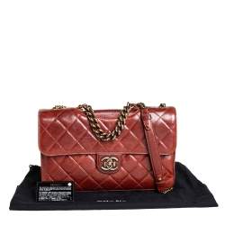 مملوكة مسبقًا Chanel Brown Aged Leather Large Perfect Edge Flap Bag