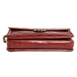 مملوكة مسبقًا Chanel Brown Aged Leather Large Perfect Edge Flap Bag