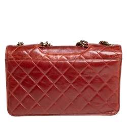 مملوكة مسبقًا Chanel Brown Aged Leather Large Perfect Edge Flap Bag