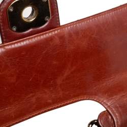 مملوكة مسبقًا Chanel Brown Aged Leather Large Perfect Edge Flap Bag