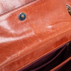 مملوكة مسبقًا Chanel Brown Aged Leather Large Perfect Edge Flap Bag