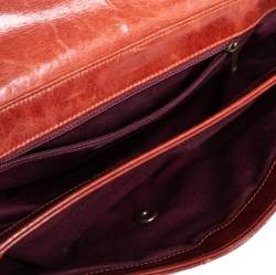 مملوكة مسبقًا Chanel Brown Aged Leather Large Perfect Edge Flap Bag