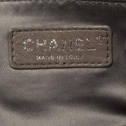 مملوكة مسبقًا Chanel Grey Quilted Jersey Jumbo Classic Single Flap Bag