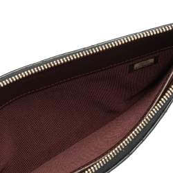 Pre Owned Chanel Black Quilted Leather Flat  Zip Wallet 