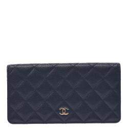 Pre Owned Chanel Black Leather Wallet