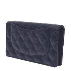 Pre Owned Chanel Black Leather Wallet