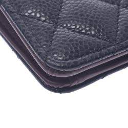 Pre Owned Chanel Black Leather Wallet