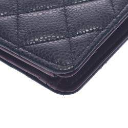 Pre Owned Chanel Black Leather Wallet