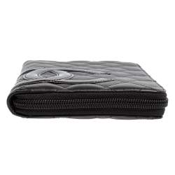 Pre Owned Chanel Black Quilted Leather Cambon Ligne Zippy Organizer Wallet