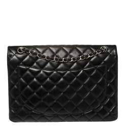 مملوكة مسبقًا Chanel Black Quilted Leather Maxi Classic Single Flap Bag