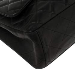 مملوكة مسبقًا Chanel Black Quilted Leather Maxi Classic Single Flap Bag