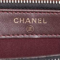 Chanel Black Quilted Leather WOC Double Zip Wallet on Chain