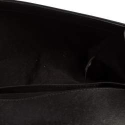 Pre Owned Chanel Black/Beige Quilted Leather and Raffia Medium Boy Flap Bag