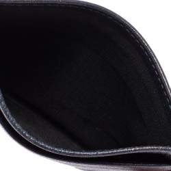 Chanel Navy Blue Leather CC Camellia Embossed Card Holder