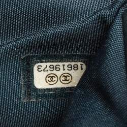 Pre Owned Chanel Teal Green Quilted Lambskin Leather CC French Wallet