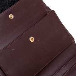 Pre Owned Chanel Black Quilted Caviar Leather Classic Flap Wallet