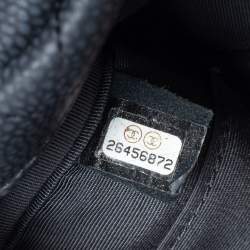 مملوكة مسبقًا Chanel Dark Grey Quilted Matte Caviar Leather Coco Camera Case Bag