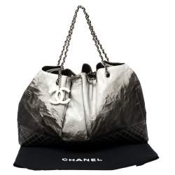 مملوكة مسبقًا Chanel Black/Grey Quilted Vinyl Melrose Degrade Cabas Tote
