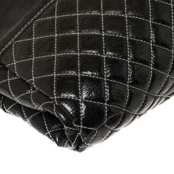 مملوكة مسبقًا Chanel Black/Grey Quilted Vinyl Melrose Degrade Cabas Tote