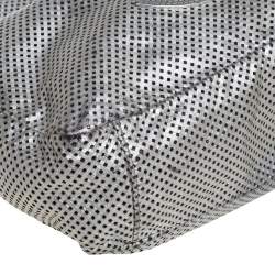 Pre Owned Chanel Silver Leather Perforated Rodeo Drive Grand Shopping Hobo