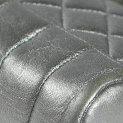 Pre Owned Chanel Silver Leather Vintage Shoulder Bag