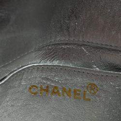 Pre Owned Chanel Silver Leather Vintage Shoulder Bag