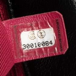 Pre Owned Chanel Black Glazed Leather Chain Handle Flap Bag