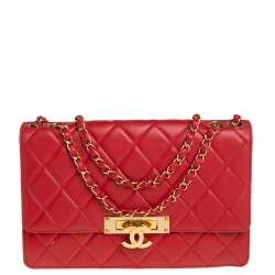 Chanel Burgundy Patent Leather Golden Class Double CC WOC Clutch Bag Chanel  | The Luxury Closet