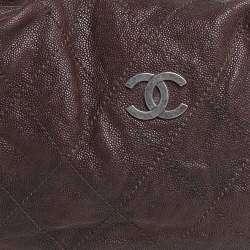 مملوكة مسبقًا Chanel Dark Brown Caviar Leather Outdoor Ligne Hobo