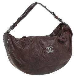 مملوكة مسبقًا Chanel Dark Brown Caviar Leather Outdoor Ligne Hobo