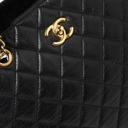 مملوكة مسبقًا Chanel Black Caviar Leather Timeless Classic Shopper Tote