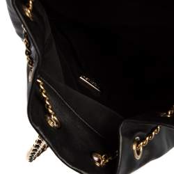 Pre Owned Chanel Black Quilted Leather Seoul Backpack