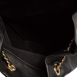 Pre Owned Chanel Black Quilted Leather Seoul Backpack