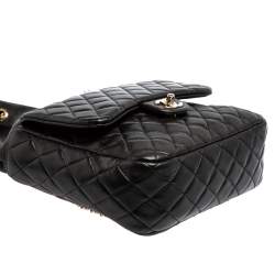 Pre Owned Chanel Black Quilted Leather Seoul Backpack