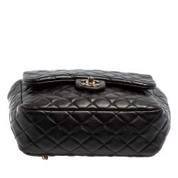 Pre Owned Chanel Black Quilted Leather Seoul Backpack