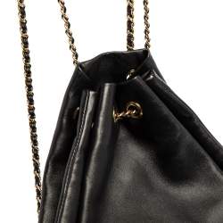 Pre Owned Chanel Black Quilted Leather Seoul Backpack