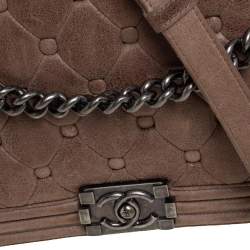 Pre Owned حقيبة شانيل بوي جلد نوبوك مبطن شيستيرفيلد بيج ذات قلاب كبيرة