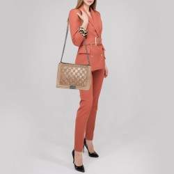 Pre Owned حقيبة شانيل بوي جلد نوبوك مبطن شيستيرفيلد بيج ذات قلاب كبيرة