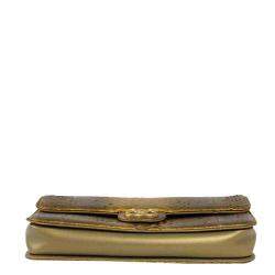 مملوكة مسبقًا Chanel Gold Exotic Leather Timeless Shoulder Bag 