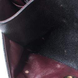 Pre Owned Chanel Black Quilted Caviar Leather Medium Classic Double Flap Bag