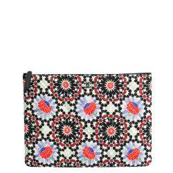 Pre Owned Chanel Multicolor Quilted Printed Canvas Dubai Paris O-Case Zip Pouch