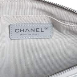Pre Owned Chanel Silver Quilted Leather Casual Rock Belt Bag