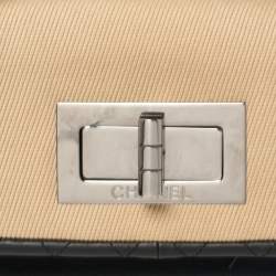 مملوكة مسبقًا Chanel Tri Color Canvas and Leather No.5 Giant Mademoiselle Lock Flap Bag