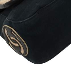 مملوكة مسبقًا Chanel Tri Color Canvas and Leather No.5 Giant Mademoiselle Lock Flap Bag